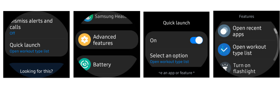 Samsung Galaxy Watch'unuzda Hızlı Başlatma hareketini ayarlama