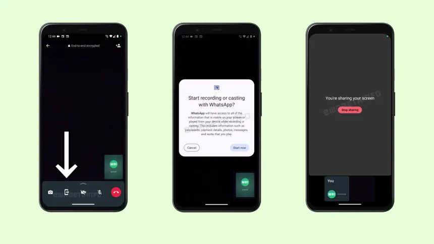 WhatsApp Ekran Paylaşımını Android Telefonlara Getirecek