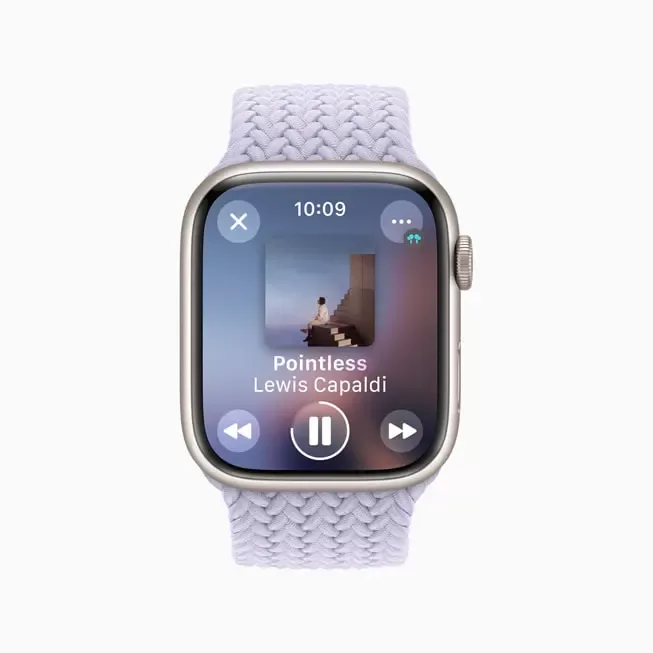 Apple watch OS Music Now Playing inline large large