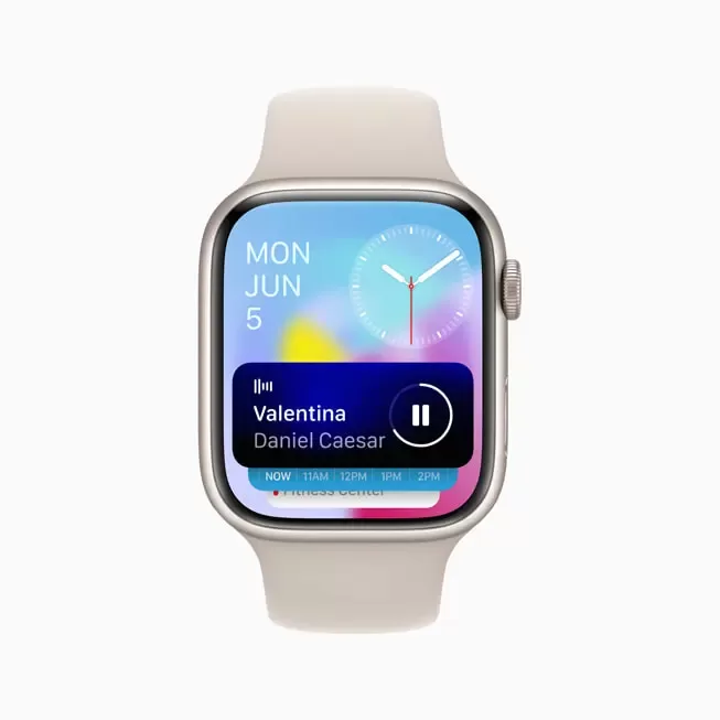 Apple watch OS Smart Stack Now Playing inline large large