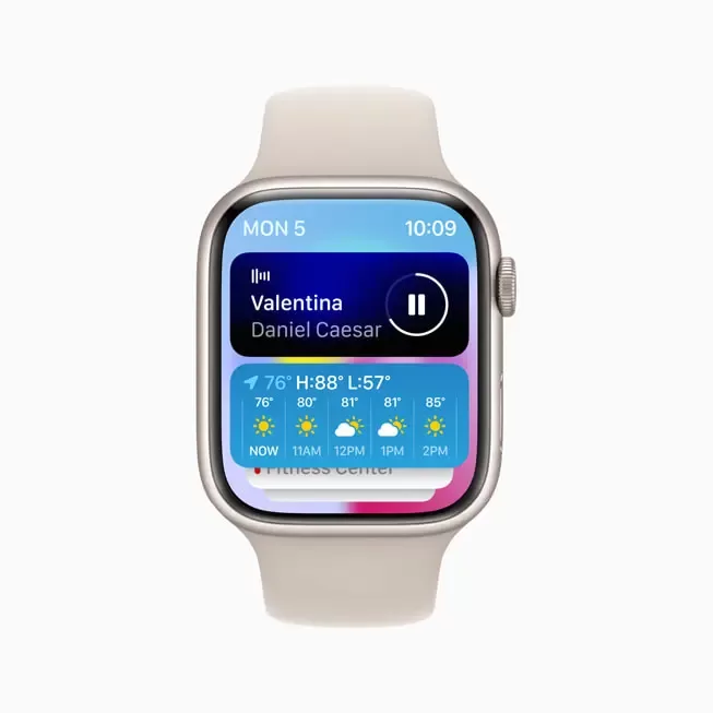 Apple watch OS Smart Stack Weather inline large large