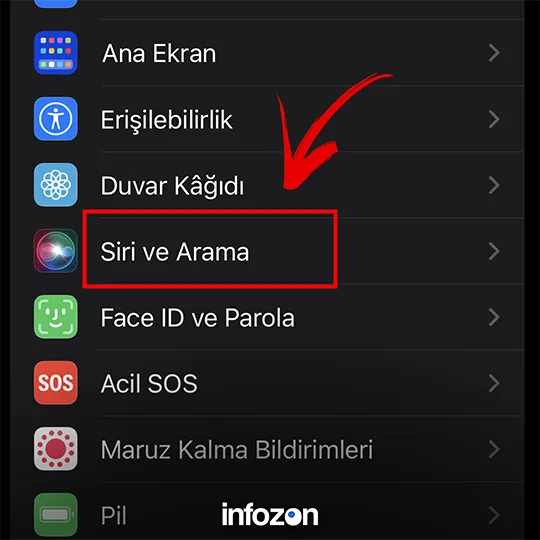 Ekrana gelen bildirimde "Siri'yi Kapat" a tıklayın