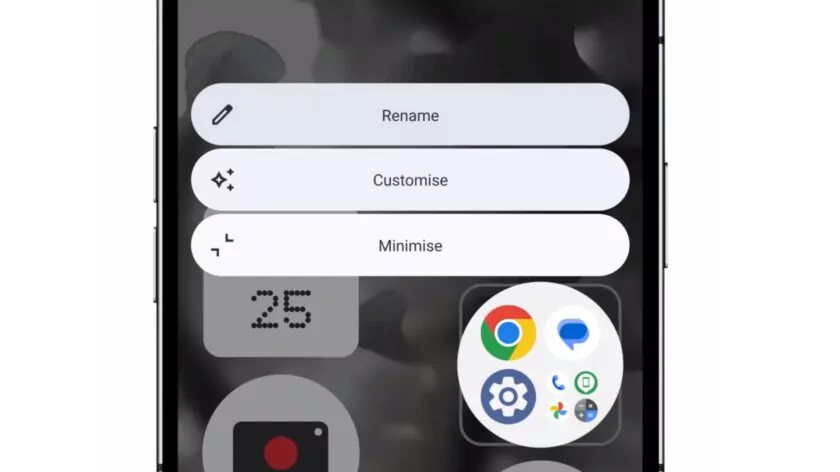 Nothing app folders