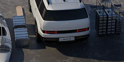 hyundai santa boasts bold design exterior