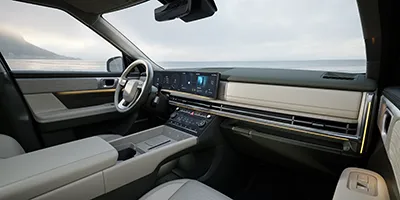 hyundai santa boasts bold design interior
