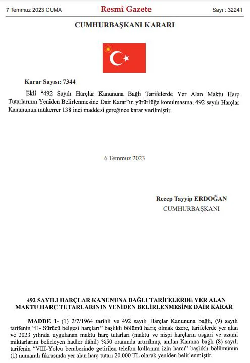 Yurt Dışı Telefon Kayıt Ücretlerine ZAM!