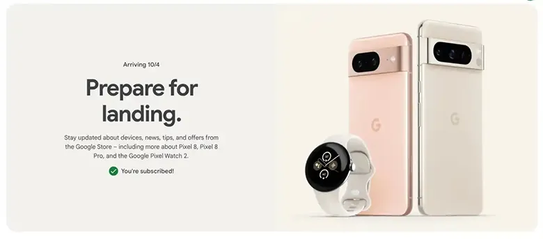 Pixel Landing Page