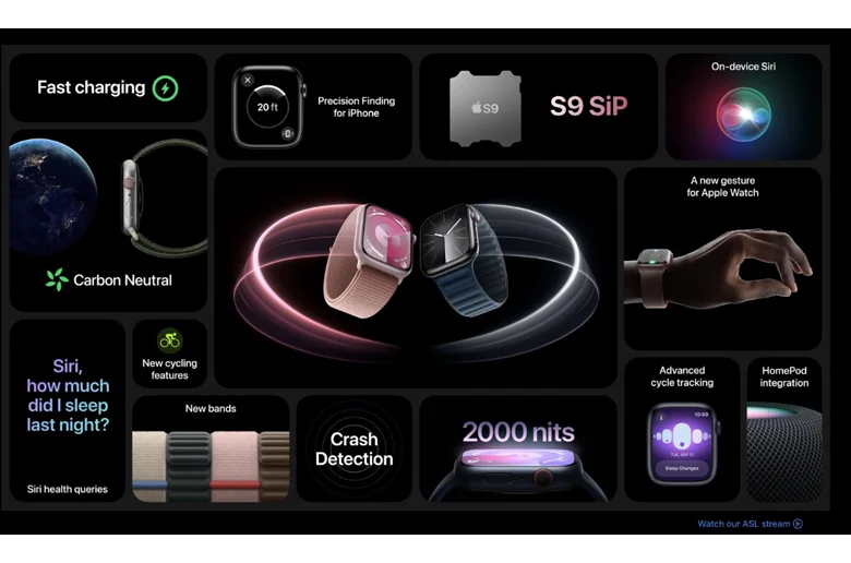 Yeni Apple Watch Series 9, Daha Hızlı Siri İşleme Yeteneğiyle Piyasaya Sürülüyor