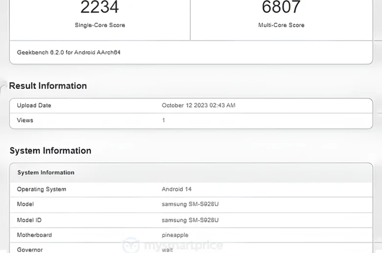 Snapdragon Destekli Samsung Galaxy S24 Ultra Geekbench'te Göründü