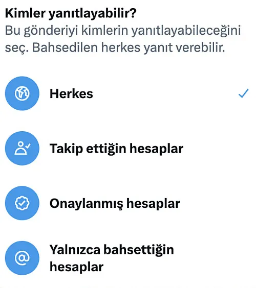 cevaplar icin onaylanmis hesap secenegi getirdi