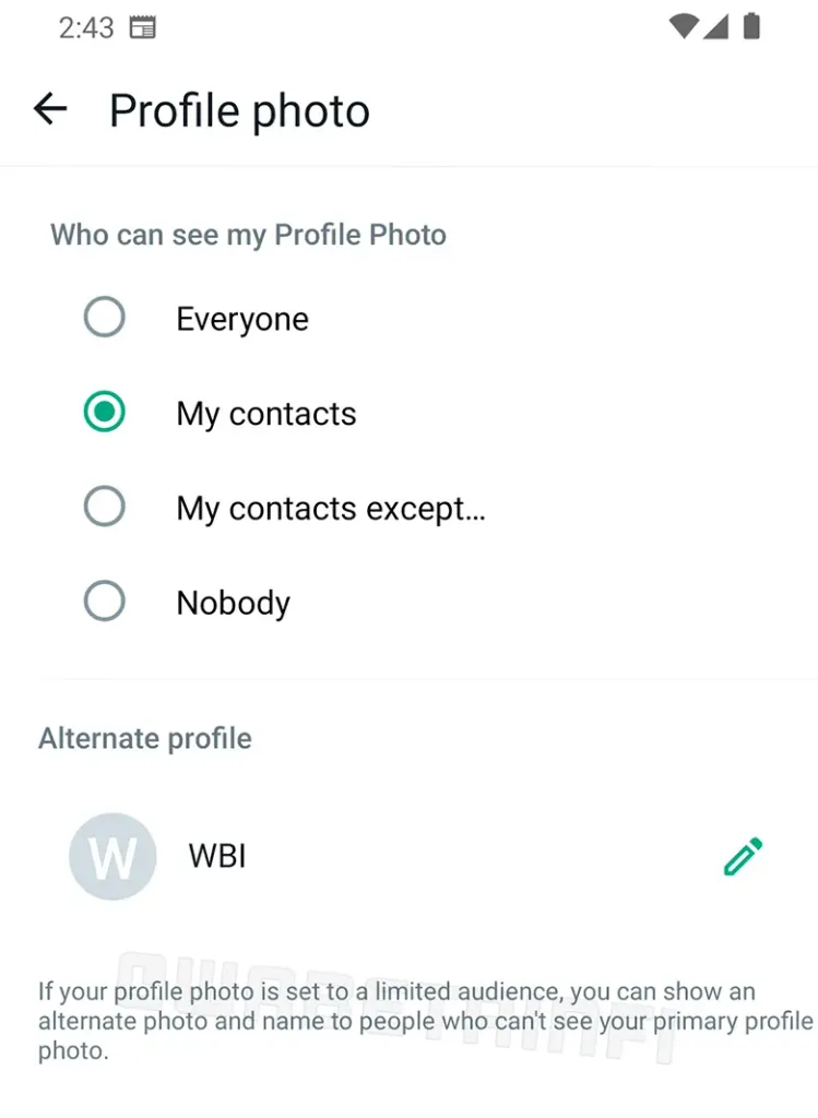 Whatsapp ''Alternatif Profil'' Özelliğini Test Ediyor
