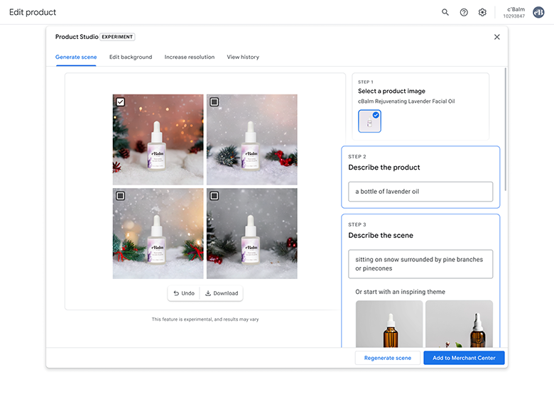 Product Studio Scene Generation Holiday