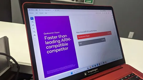 Qualcomm, Snapdragon X Elite'in Apple'ın M3 Çipinden %21 Daha Hızlı Olduğunu İddia Ediyor