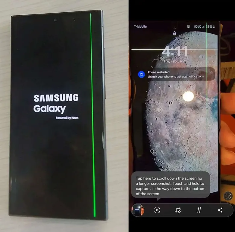 Samsung Galaxy S24 Ultra Kullanıcıları, Aniden Beliren Yeşil Çizgi Sorunuyla Karşılaşıyor