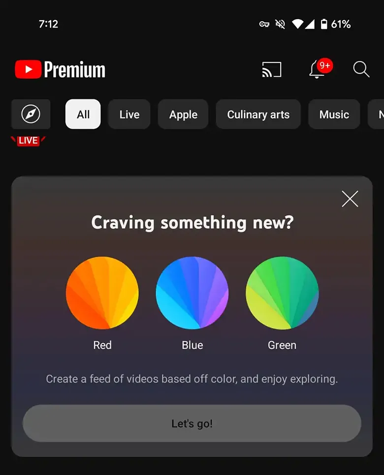 YouTube, Seçtiğiniz Renge Göre Video Önerecek!