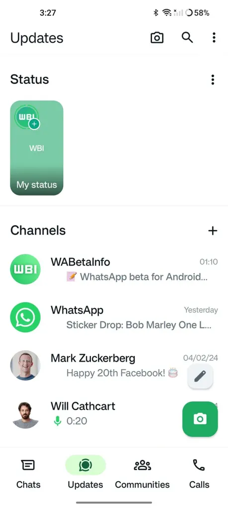 WhatsApp, Durum Sayfası Tasarımını Değiştiriyor