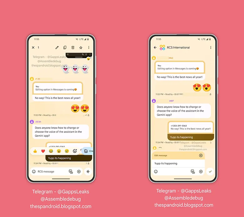 Google Mesajlar Yakında Mesaj Düzenleme Seçeneğine Sahip Olacak