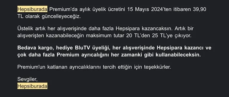 Hepsiburada Premium Abonelik Fiyatlarına Zam Geldi!