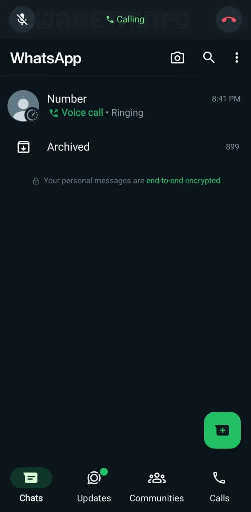 whatsapp arama