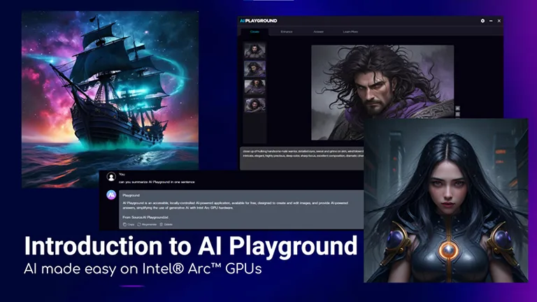 Intel, Yapay Zekâ Araçlarını Bir Araya Getiren Uygulaması "AI Playground"ı Yayımladı