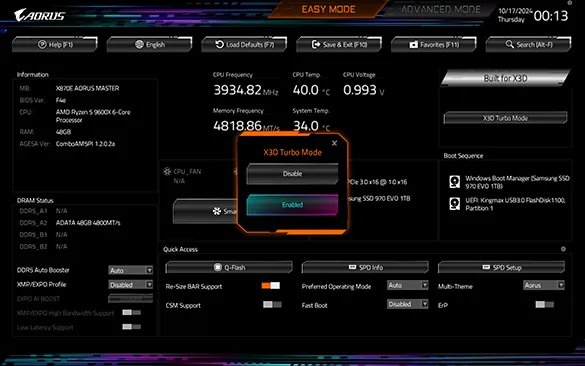 GIGABYTE’tan X3D Turbo Modu: Oyunlarda %18’e Varan Performans Artışı