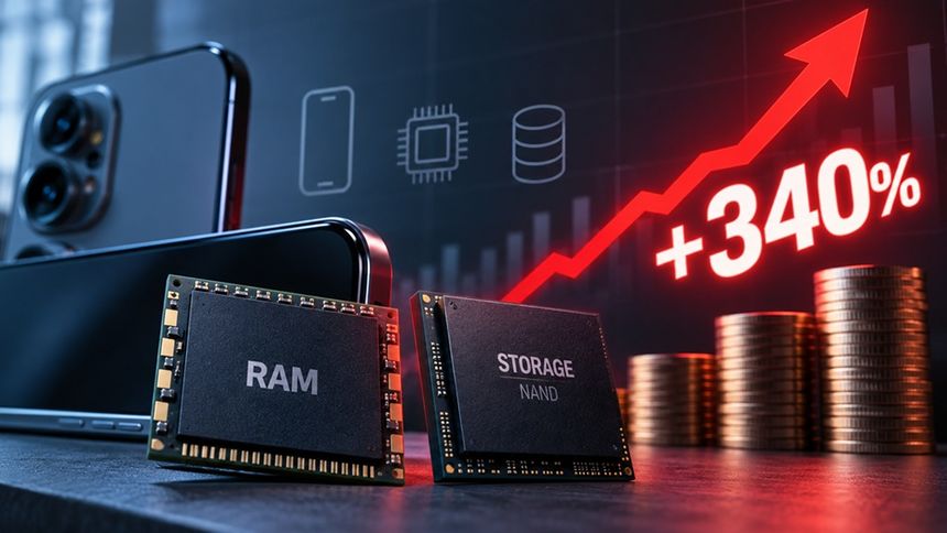 Telefonlarda RAM ve depolama maliyeti bir yılda yüzde 340 arttı