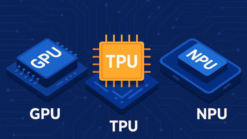TPU, GPU ve NPU arasındaki fark kullanım alanı ve ölçekte ortaya çıkıyor