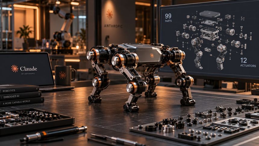 Claude Code, 12 aktüatörlü ve 99 parçalı robotu sıfırdan tasarladı