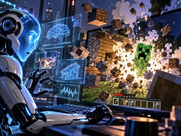GPT-6 Astra, Minecraft'ta Creeper saldırısından sonra saatlerce patates yetiştirdi