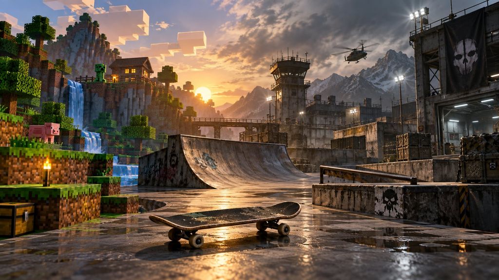 Minecraft ve Skate 2, Modern Warfare 2 içinde buluştu