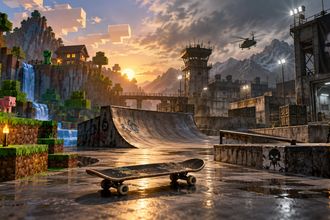 Minecraft ve Skate 2, Modern Warfare 2 içinde buluştu