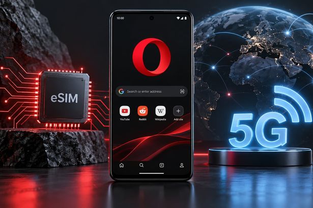 Opera, Android tarayıcısına ücretsiz eSIM ve 3 GB 5G veri ekledi