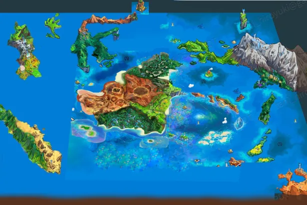 Pokemon Winds and Waves sızıntısı Gen 10 haritasını ve Çimen Salonu'nu gösterdi