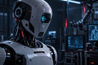 Yansyn-X2 insansı robot komut üzerine gözyaşı döküyor