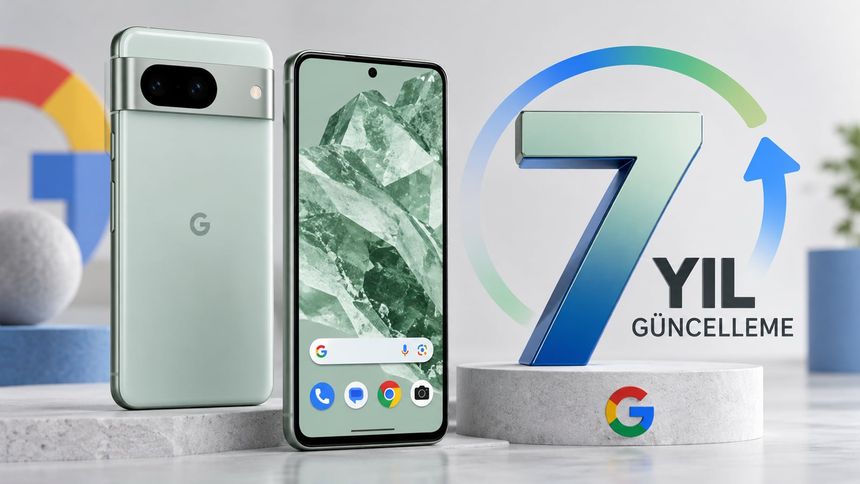 Google Pixel 8 ve sonraki modellerde güncelleme desteği 7 yıl