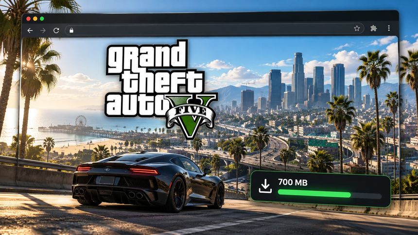GTA V tarayıcıda çalıştırıldı: Başlangıç indirmesi 700 MB