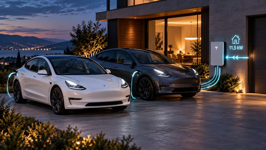 Tesla Model 3 ve Model Y, 11,5 kW V2H desteği kazandı
