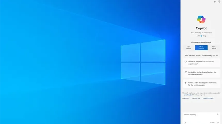 Microsoft'un Copilot Yapay Zekası Resmi Olarak Windows 10'a Geliyor