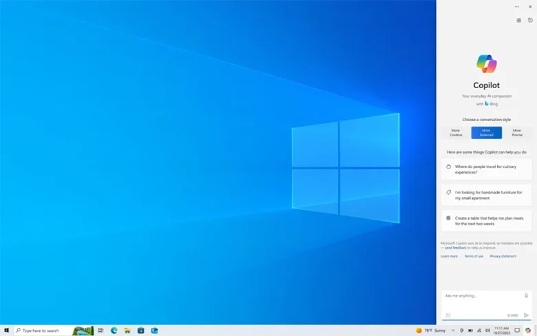 Microsoft'un Copilot Yapay Zekası Resmi Olarak Windows 10'a Geliyor Microsoft'un Copilot Yapay Zekası Resmi Olarak Windows 10'a Geliyor
