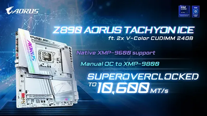 Z890 AORUS TACHYON ICE ile Sınırları Aşan Overclock Performansı